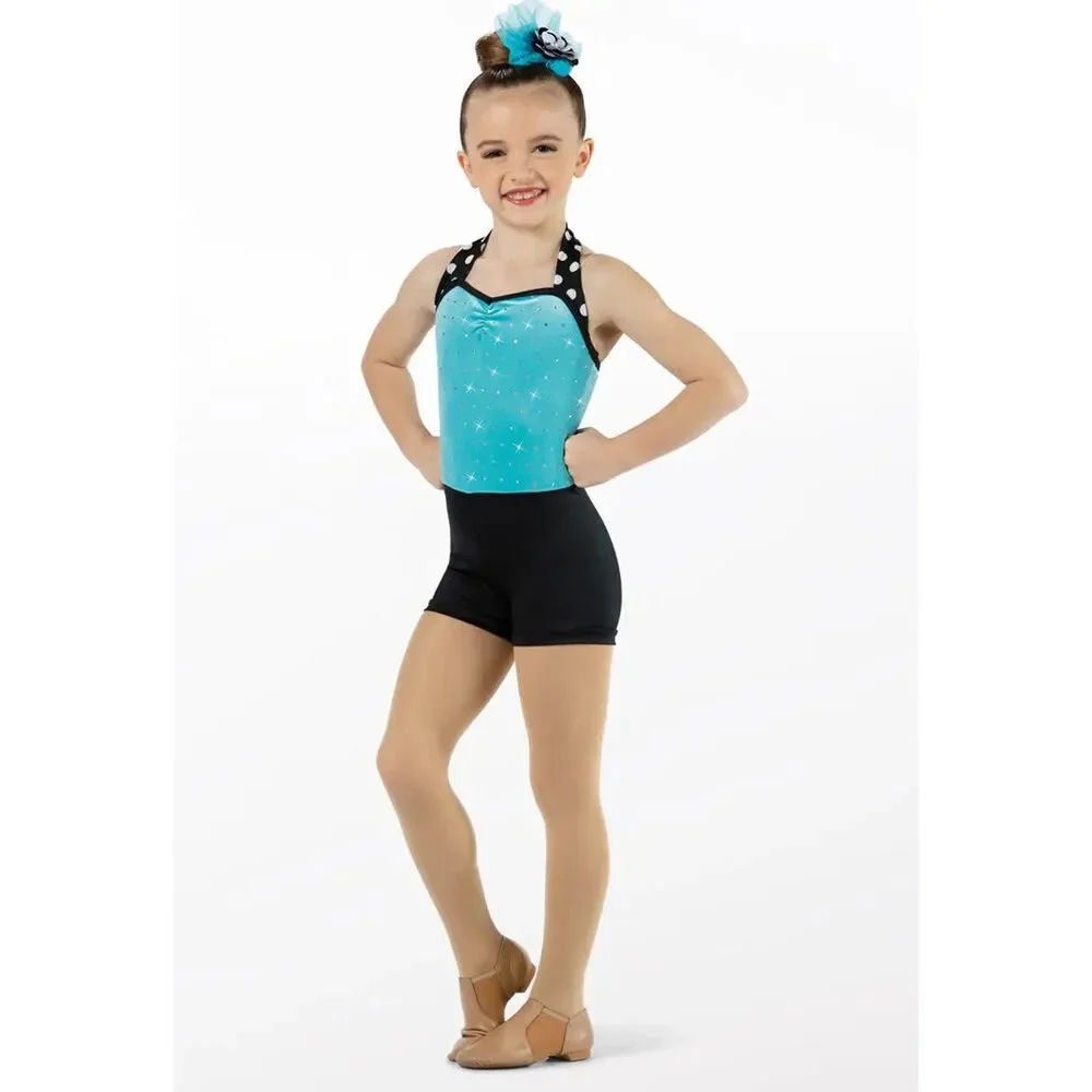 Pre-Owned Dance Costume XS Child Turquoise Weissman 14382 Tap Ballet Jazz Polka